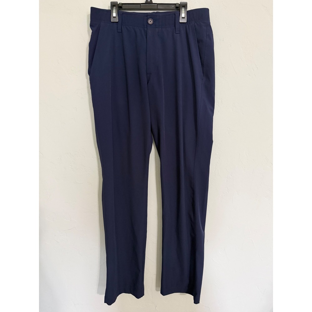 Under Armour Mens Navy Blue Performance Golf Pants‎ 32/30 Stretch Straight Leg